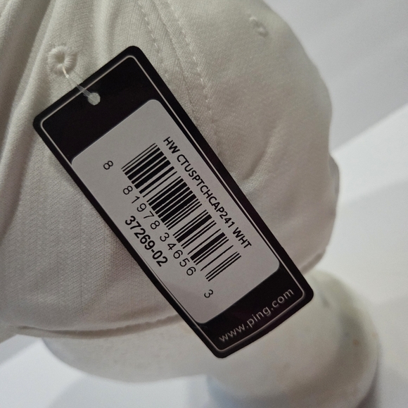 NWT Ping White Baseball Cap 110 Flex Fit Tech - Picture 4 of 8